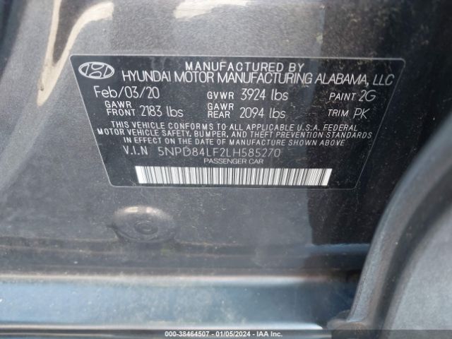 Photo 8 VIN: 5NPD84LF2LH585270 - HYUNDAI ELANTRA 