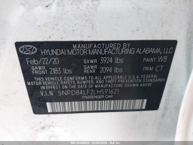 Photo 8 VIN: 5NPD84LF2LH591621 - HYUNDAI ELANTRA 