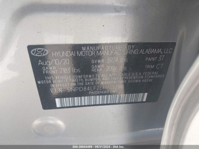 Photo 8 VIN: 5NPD84LF2LH615299 - HYUNDAI ELANTRA 