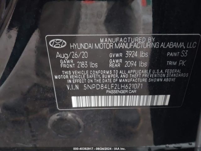 Photo 8 VIN: 5NPD84LF2LH621071 - HYUNDAI ELANTRA 