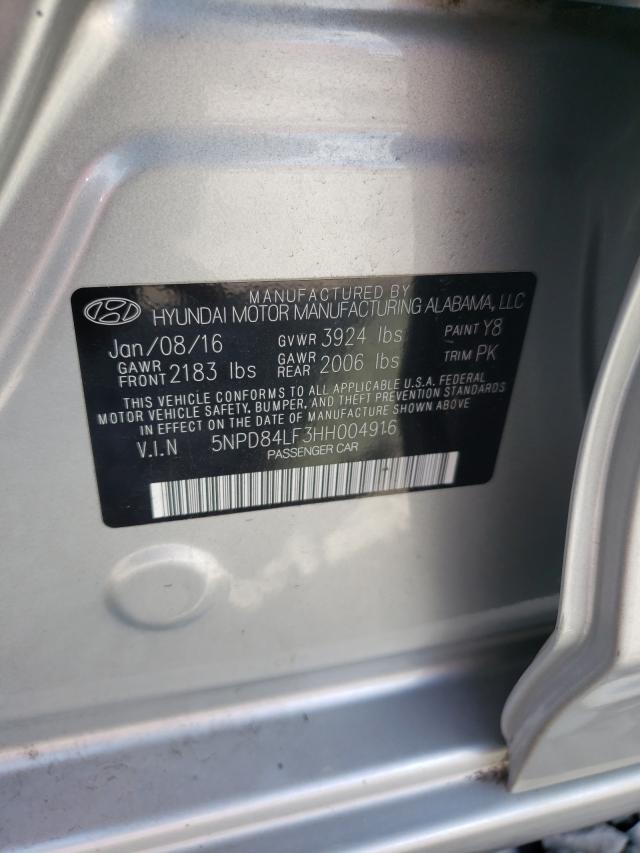 Photo 9 VIN: 5NPD84LF3HH004916 - HYUNDAI ELANTRA SE 