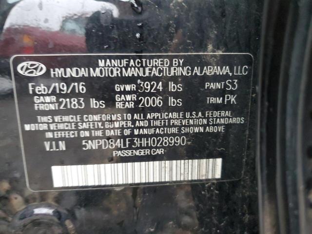 Photo 11 VIN: 5NPD84LF3HH028990 - HYUNDAI ELANTRA 