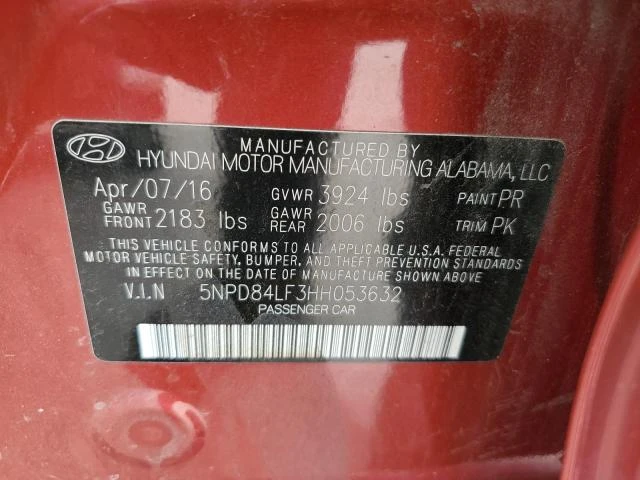 Photo 11 VIN: 5NPD84LF3HH053632 - HYUNDAI ELANTRA SE 