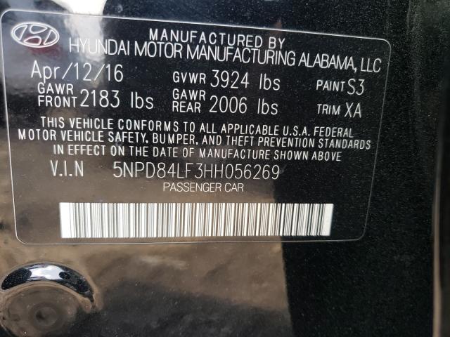 Photo 9 VIN: 5NPD84LF3HH056269 - HYUNDAI ELANTRA 