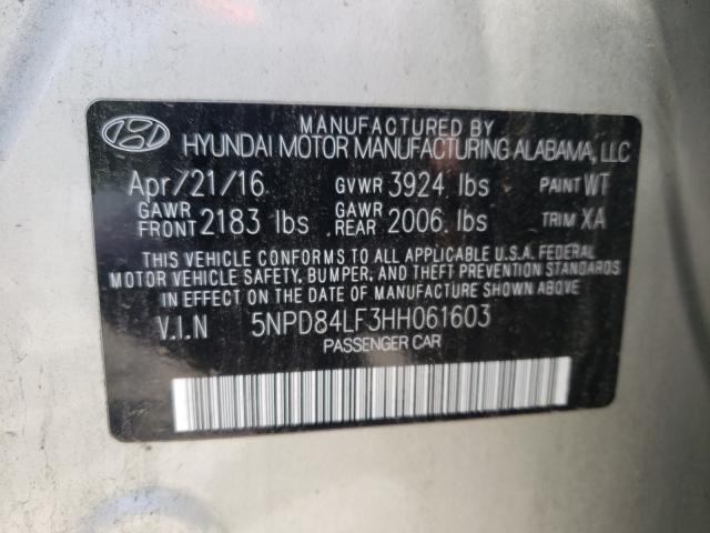 Photo 9 VIN: 5NPD84LF3HH061603 - HYUNDAI ELANTRA SE 