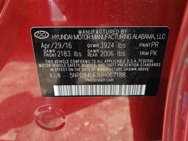 Photo 9 VIN: 5NPD84LF3HH067188 - HYUNDAI ELANTRA SE 