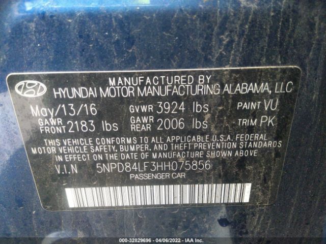 Photo 8 VIN: 5NPD84LF3HH075856 - HYUNDAI ELANTRA 