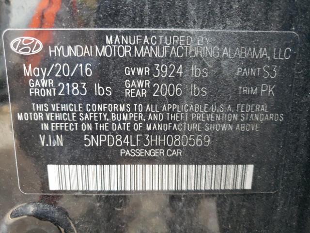 Photo 12 VIN: 5NPD84LF3HH080569 - HYUNDAI ELANTRA 