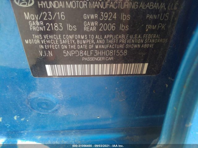 Photo 8 VIN: 5NPD84LF3HH081558 - HYUNDAI ELANTRA 