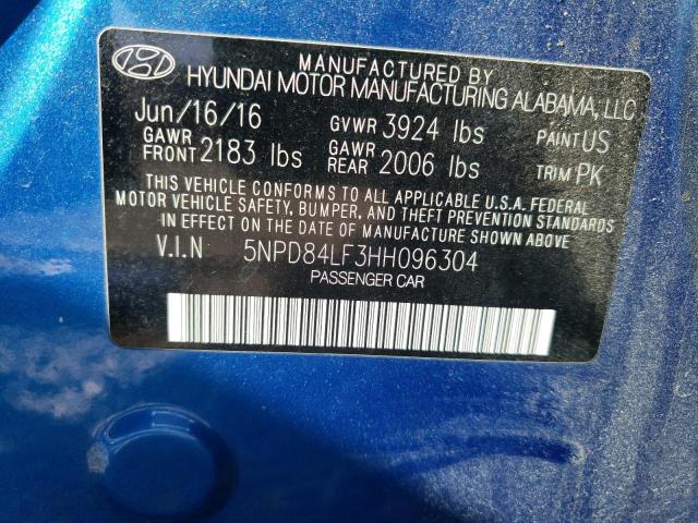 Photo 9 VIN: 5NPD84LF3HH096304 - HYUNDAI ELANTRA SE 