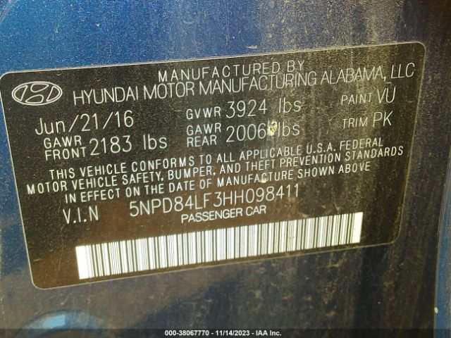 Photo 8 VIN: 5NPD84LF3HH098411 - HYUNDAI ELANTRA 