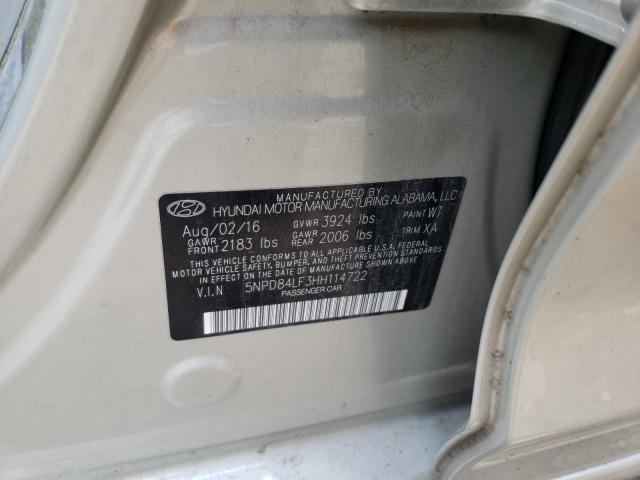 Photo 9 VIN: 5NPD84LF3HH114722 - HYUNDAI ELANTRA SE 