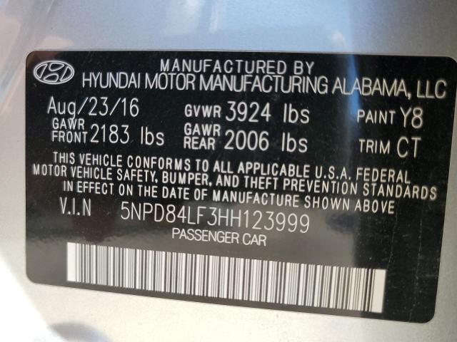 Photo 9 VIN: 5NPD84LF3HH123999 - HYUNDAI ELANTRA SE 