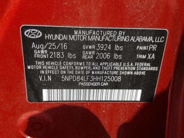 Photo 9 VIN: 5NPD84LF3HH125008 - HYUNDAI ELANTRA SE 