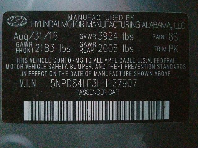 Photo 9 VIN: 5NPD84LF3HH127907 - HYUNDAI ELANTRA SE 