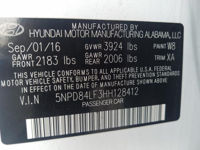 Photo 9 VIN: 5NPD84LF3HH128412 - HYUNDAI ELANTRA SE 