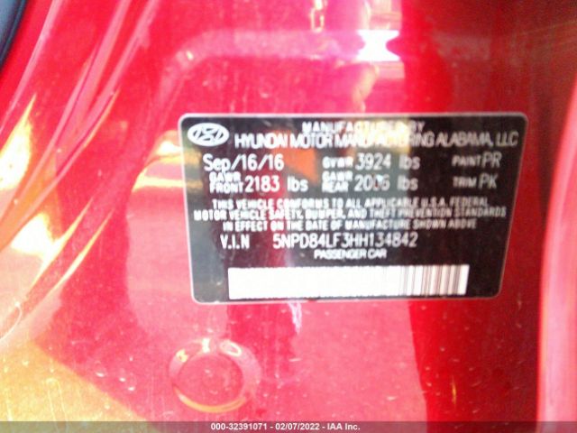 Photo 8 VIN: 5NPD84LF3HH134842 - HYUNDAI ELANTRA 