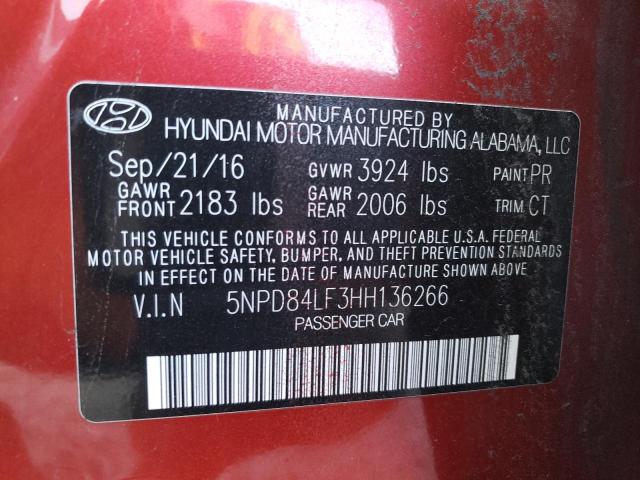 Photo 11 VIN: 5NPD84LF3HH136266 - HYUNDAI ELANTRA SE 