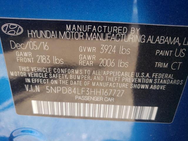 Photo 9 VIN: 5NPD84LF3HH167727 - HYUNDAI ELANTRA SE 