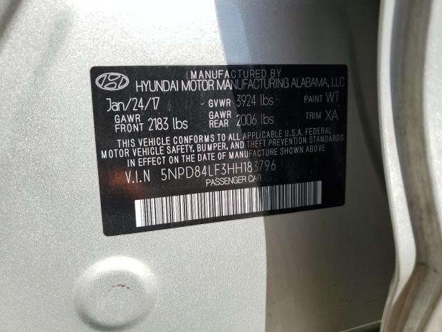 Photo 12 VIN: 5NPD84LF3HH183796 - HYUNDAI ELANTRA SE 