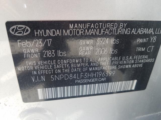 Photo 9 VIN: 5NPD84LF3HH196399 - HYUNDAI ELANTRA SE 