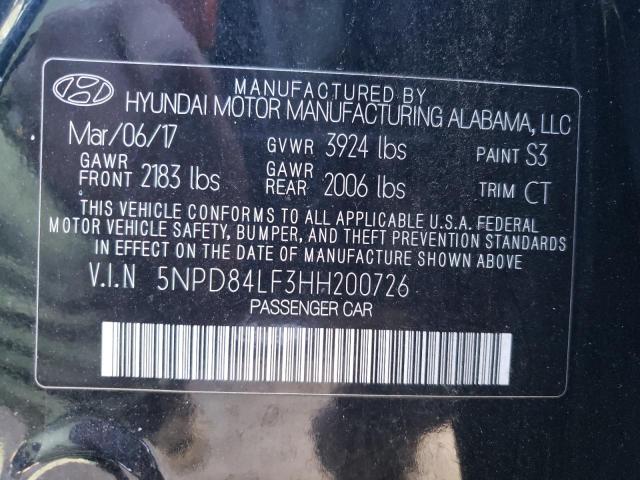 Photo 9 VIN: 5NPD84LF3HH200726 - HYUNDAI ELANTRA SE 