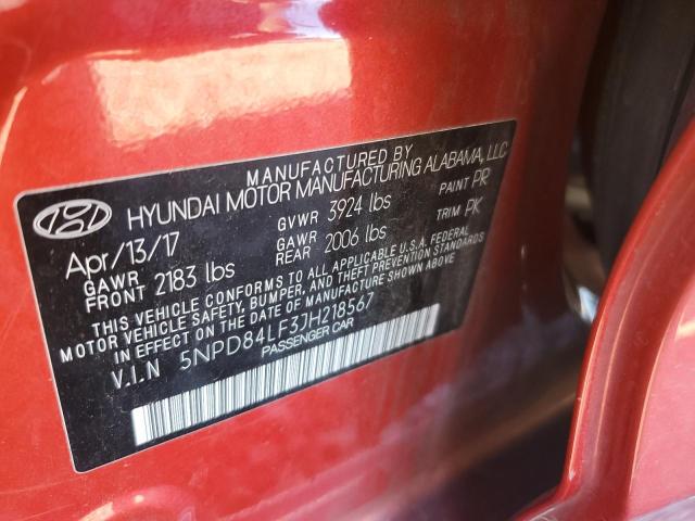 Photo 11 VIN: 5NPD84LF3JH218567 - HYUNDAI ELANTRA 