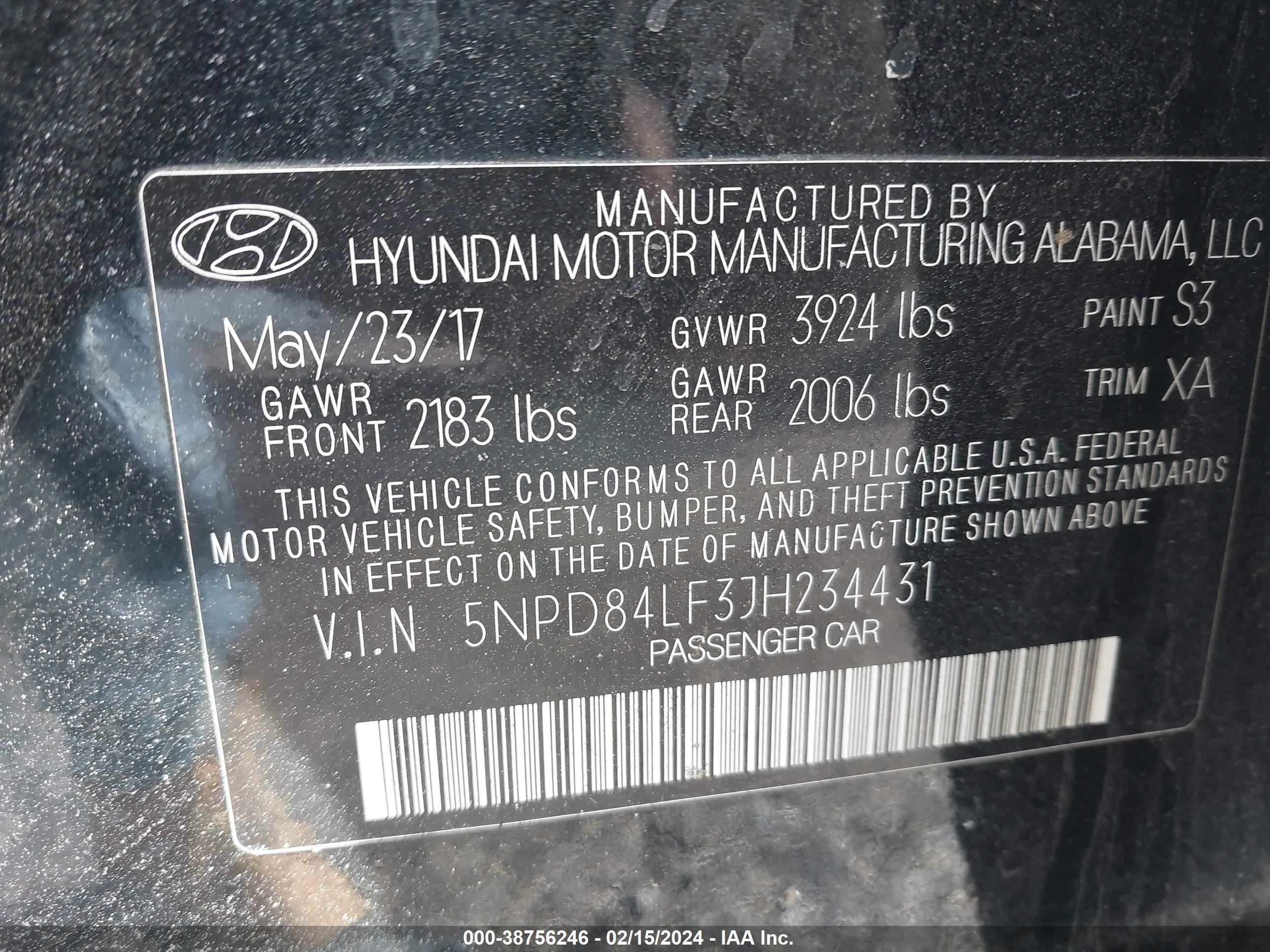 Photo 8 VIN: 5NPD84LF3JH234431 - HYUNDAI ELANTRA 