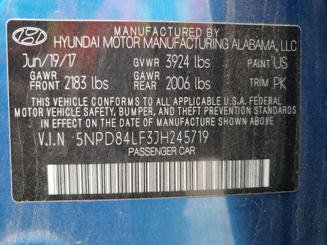 Photo 11 VIN: 5NPD84LF3JH245719 - HYUNDAI ELANTRA SE 