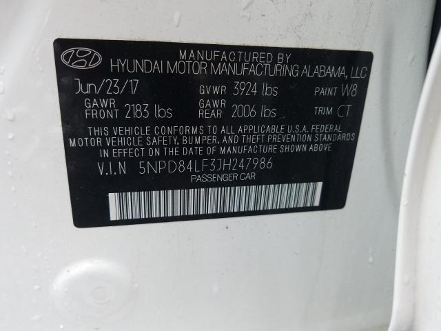 Photo 9 VIN: 5NPD84LF3JH247986 - HYUNDAI ELANTRA SE 