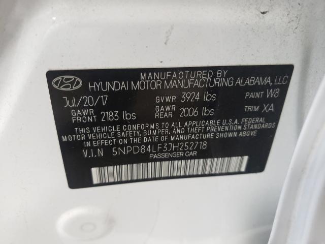 Photo 9 VIN: 5NPD84LF3JH252718 - HYUNDAI ELANTRA SE 