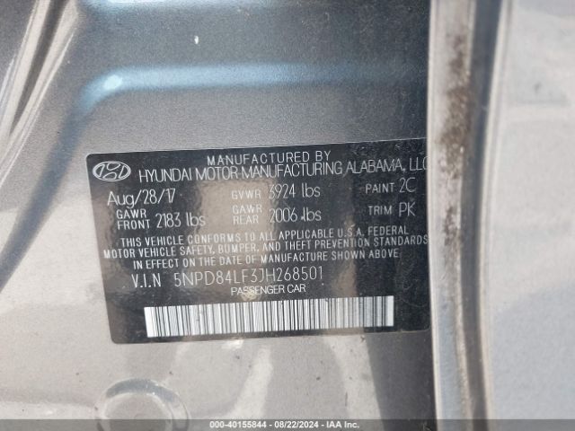 Photo 8 VIN: 5NPD84LF3JH268501 - HYUNDAI ELANTRA 