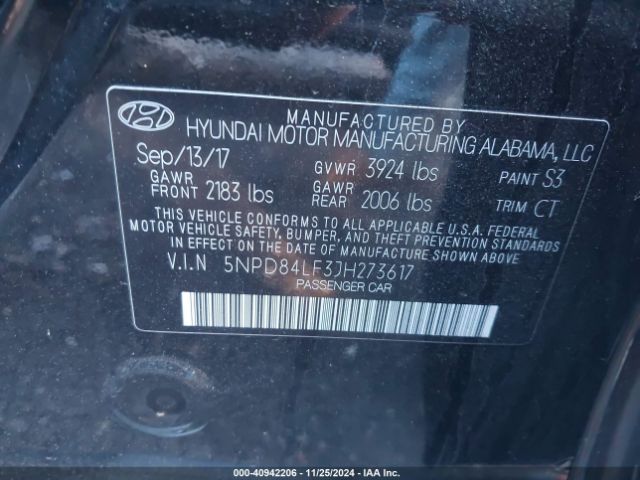 Photo 8 VIN: 5NPD84LF3JH273617 - HYUNDAI ELANTRA 