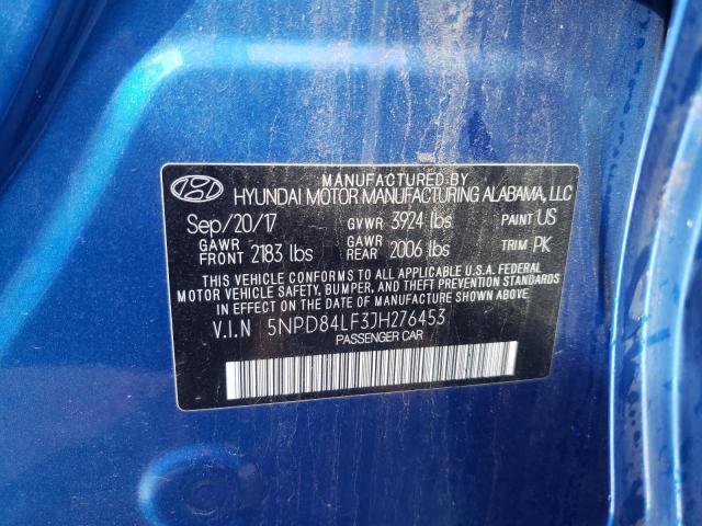 Photo 9 VIN: 5NPD84LF3JH276453 - HYUNDAI ELANTRA SE 