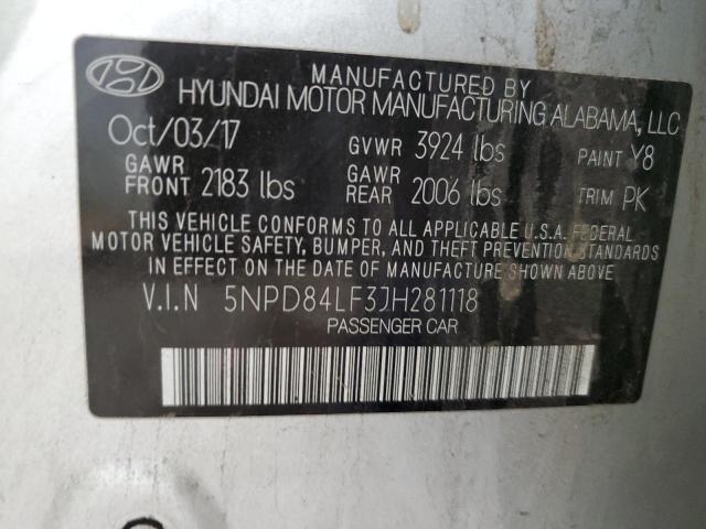 Photo 9 VIN: 5NPD84LF3JH281118 - HYUNDAI ELANTRA SE 