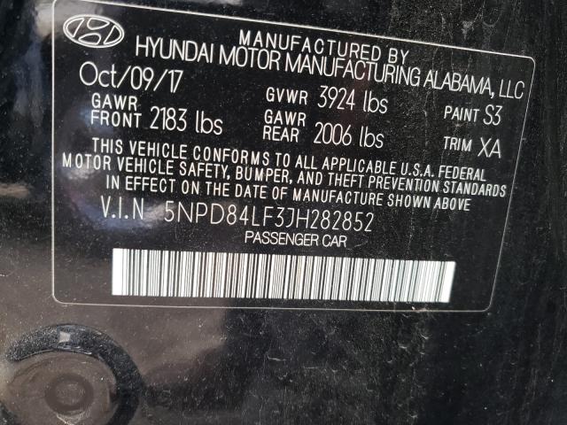 Photo 9 VIN: 5NPD84LF3JH282852 - HYUNDAI ELANTRA SE 