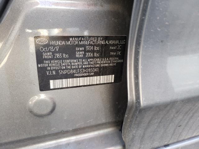 Photo 9 VIN: 5NPD84LF3JH285041 - HYUNDAI ELANTRA SE 