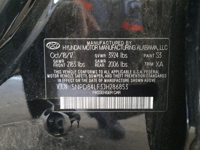 Photo 9 VIN: 5NPD84LF3JH286853 - HYUNDAI ELANTRA SE 