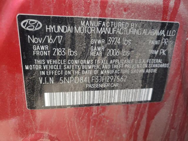 Photo 9 VIN: 5NPD84LF3JH297562 - HYUNDAI ELANTRA SE 