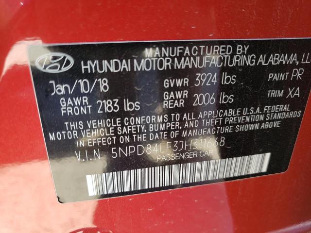 Photo 9 VIN: 5NPD84LF3JH311668 - HYUNDAI ELANTRA SE 