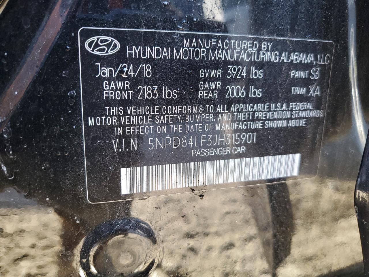 Photo 11 VIN: 5NPD84LF3JH315901 - HYUNDAI ELANTRA 