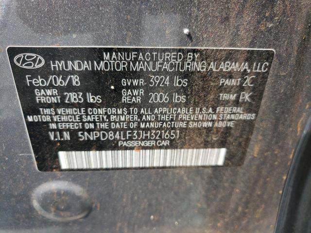 Photo 9 VIN: 5NPD84LF3JH321651 - HYUNDAI ELANTRA SE 