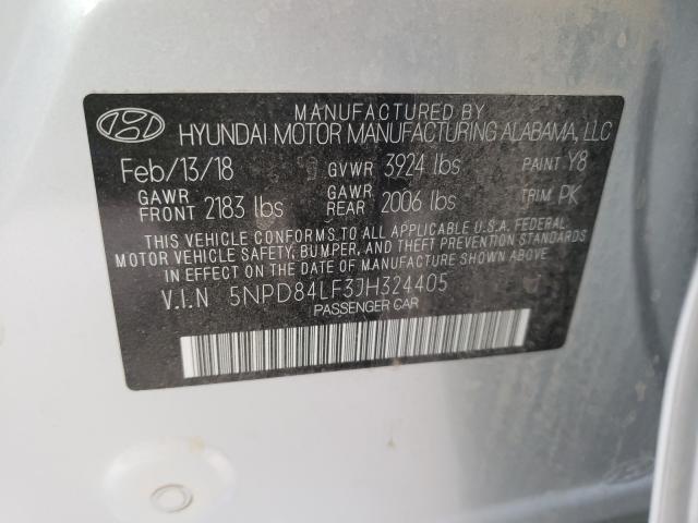 Photo 9 VIN: 5NPD84LF3JH324405 - HYUNDAI ELANTRA SE 