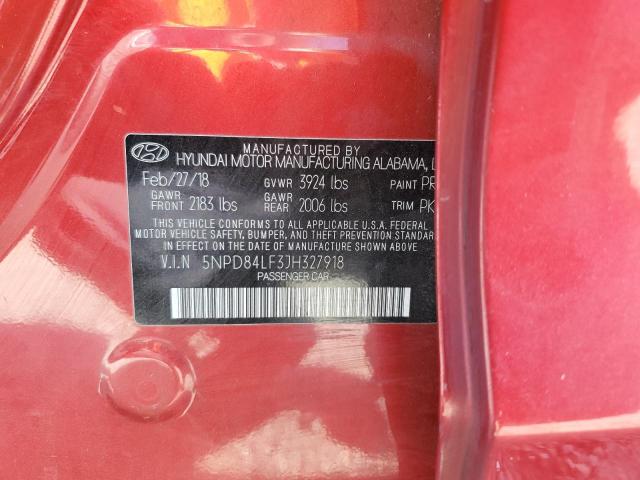 Photo 12 VIN: 5NPD84LF3JH327918 - HYUNDAI ELANTRA SE 