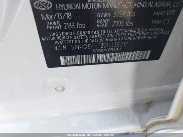 Photo 8 VIN: 5NPD84LF3JH335517 - HYUNDAI ELANTRA 