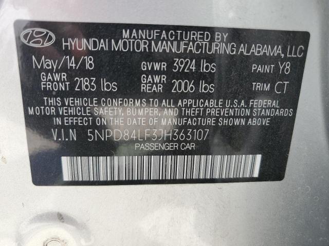 Photo 11 VIN: 5NPD84LF3JH363107 - HYUNDAI ELANTRA SE 