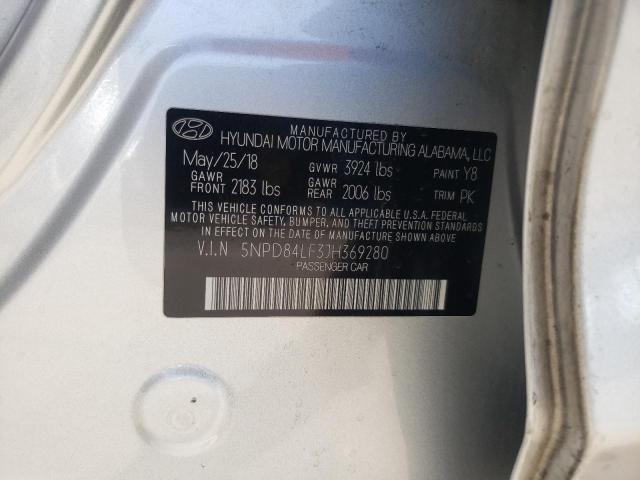 Photo 9 VIN: 5NPD84LF3JH369280 - HYUNDAI ELANTRA SE 