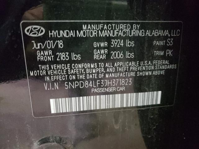 Photo 9 VIN: 5NPD84LF3JH371823 - HYUNDAI ELANTRA 