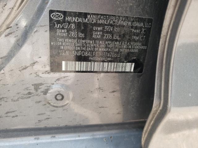 Photo 11 VIN: 5NPD84LF3JH374706 - HYUNDAI ELANTRA SE 