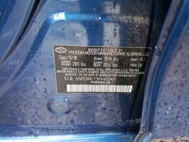 Photo 9 VIN: 5NPD84LF3KH405471 - HYUNDAI ELANTRA SE 